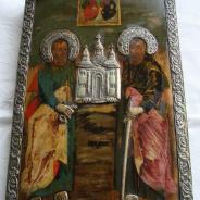 Икона с изображением святых апостолов Петра и Павла. Российская Империя, 1780 –е гг.
