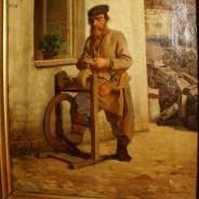 Морозов А.И., картина «Точильщик ножей», х.м., Россия, XIX век.