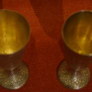 Старинный серебряный набор из четырех предметов: кувшин для вина,  чайник и два кубка. Российская Империя, 1880-е гг.