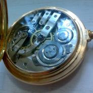 Карманные часы швейцарские, золотые, 1860-1870. Диаметр 59мм.