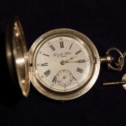 Массивные карманные часы в серебряном корпусе Густавъ Жако, II Сорт, с заводным ключом. Россия, конец XIX в.