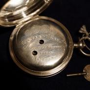 Массивные карманные часы в серебряном корпусе Густавъ Жако, II Сорт, с заводным ключом. Россия, конец XIX в.
