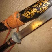 Тайский меч с ножнами 19-20 го века украшеный артом