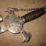 Редкий  Масонский меч 19-го века с именем владельца #350