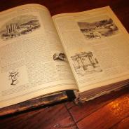 Большая старая 1850-х библия с гравюрами