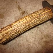 Охотничий заказной нож-тесак с дамаской стали редкий #500