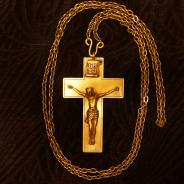 Крест наперсный протоиерейский награградной с серебряной цепью.