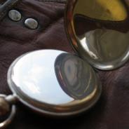 Антикварные серебряные карманные часы half hunter (demi-hunter) «J.W.Benson»