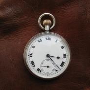 Антикварные серебряные карманные часы open faсe «Longines»