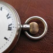 Антикварные серебряные карманные часы open faсe «Longines»