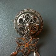 Антикварная серебряная брошь от David-Andersen