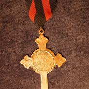 Наградной наперсный крест священнослужителя на Владимирской ленте за участие в Крымской войне 1853-1854 и 1855-1856 гг.