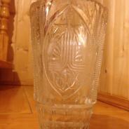 Хрустальная ваза с символикой Олимпиады 1980 года в г. Москве