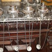 Коллекция из пяти серебряных лампад эпохи Ампира. Российская Империя, Москва, 1830-1840-х гг.