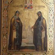 Икона с изображением преп.Сергия и Германа Валаамских