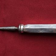 Старинное евхаристическое копие с массивной серебряной ручкой. Товарищество Ивана Завьялова, Россия, 1852 год.