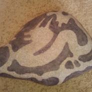 камень булыжник с изображением , с рисунком