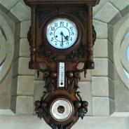 Настенные часы + барометр HAU 86 см