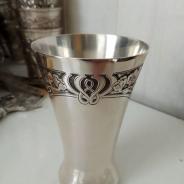 Великолепный серебряный стакан в стиле Модерн (Jugendstil). Германия, конец XIX века.